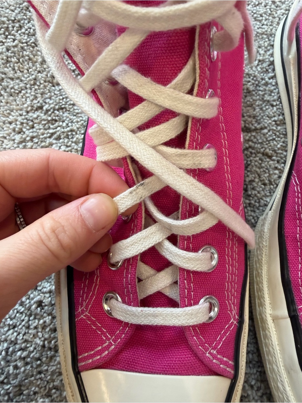 Women’s Converse Chuck Taylor All Star Pink High Top Sneakers- Size 9 - Picture 3 of 6